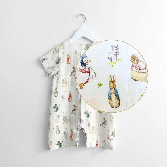 Other - NWT Adorable Peter Rabbit & Friends Sleep N' Play One-Piece Romper Shorts 9-12M